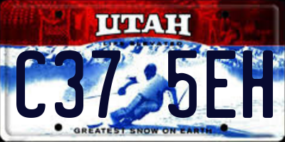 UT license plate C375EH
