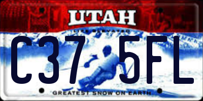 UT license plate C375FL