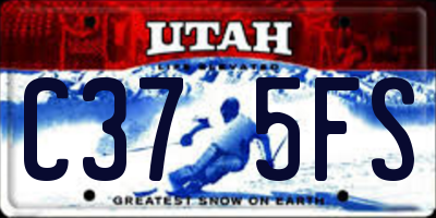 UT license plate C375FS