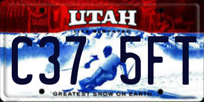 UT license plate C375FT