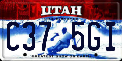 UT license plate C375GI