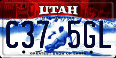 UT license plate C375GL
