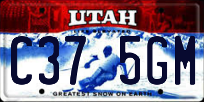 UT license plate C375GM