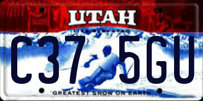 UT license plate C375GU