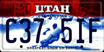 UT license plate C375IF
