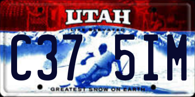 UT license plate C375IM