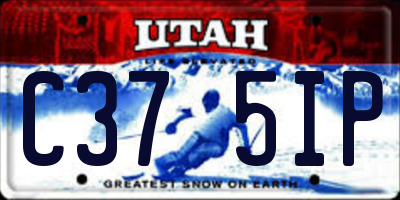 UT license plate C375IP