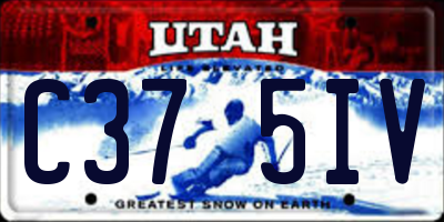 UT license plate C375IV
