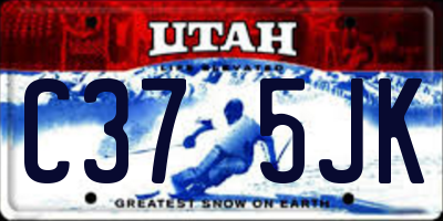 UT license plate C375JK