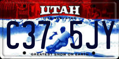 UT license plate C375JY