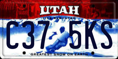 UT license plate C375KS