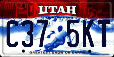 UT license plate C375KT