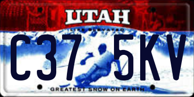 UT license plate C375KV