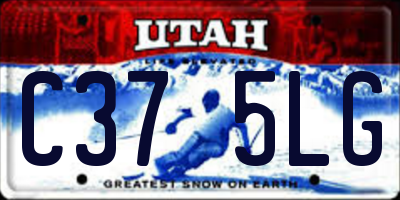 UT license plate C375LG