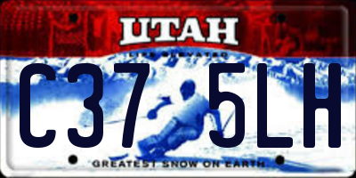 UT license plate C375LH