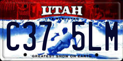 UT license plate C375LM