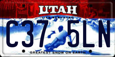 UT license plate C375LN