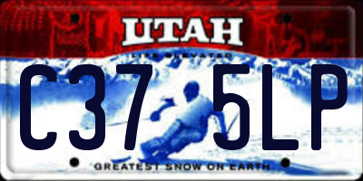 UT license plate C375LP
