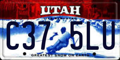UT license plate C375LU