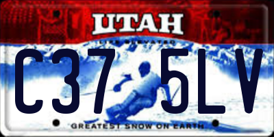 UT license plate C375LV