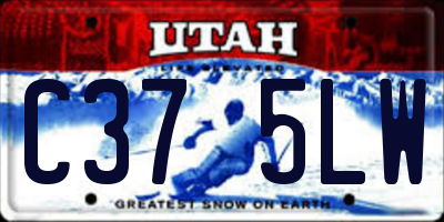 UT license plate C375LW
