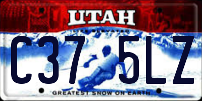 UT license plate C375LZ