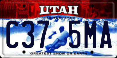 UT license plate C375MA