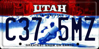UT license plate C375MZ
