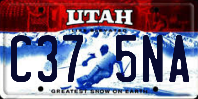 UT license plate C375NA