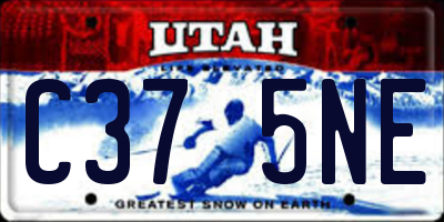 UT license plate C375NE