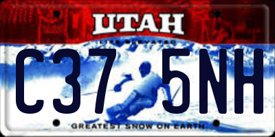 UT license plate C375NH