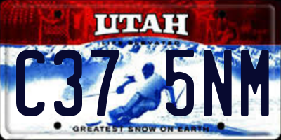 UT license plate C375NM