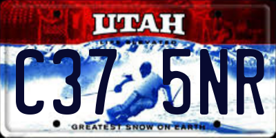 UT license plate C375NR
