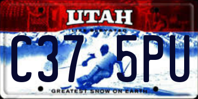 UT license plate C375PU