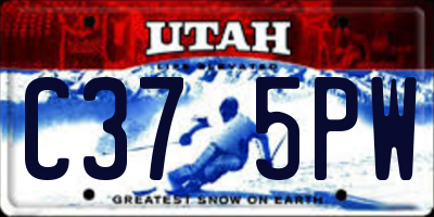 UT license plate C375PW