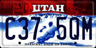 UT license plate C375QM