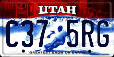 UT license plate C375RG