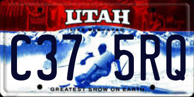 UT license plate C375RQ
