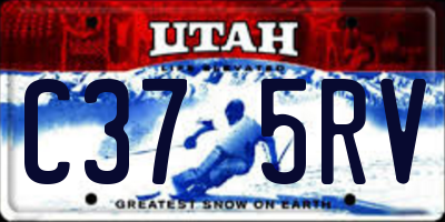 UT license plate C375RV