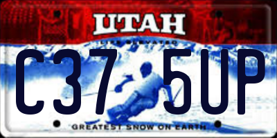 UT license plate C375UP