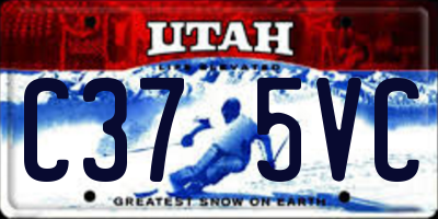 UT license plate C375VC