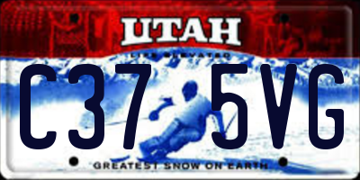 UT license plate C375VG
