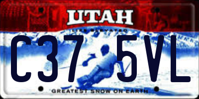 UT license plate C375VL