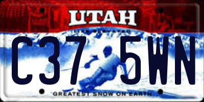UT license plate C375WN