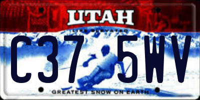 UT license plate C375WV