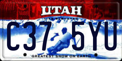 UT license plate C375YU