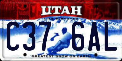 UT license plate C376AL