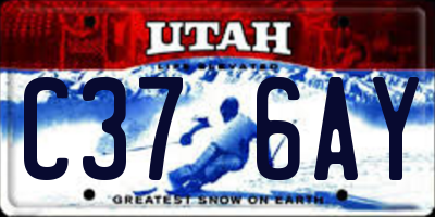 UT license plate C376AY