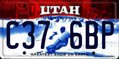 UT license plate C376BP