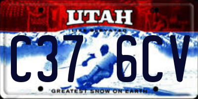 UT license plate C376CV